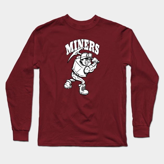 Miner Mascot Long Sleeve T-Shirt by Generic Mascots